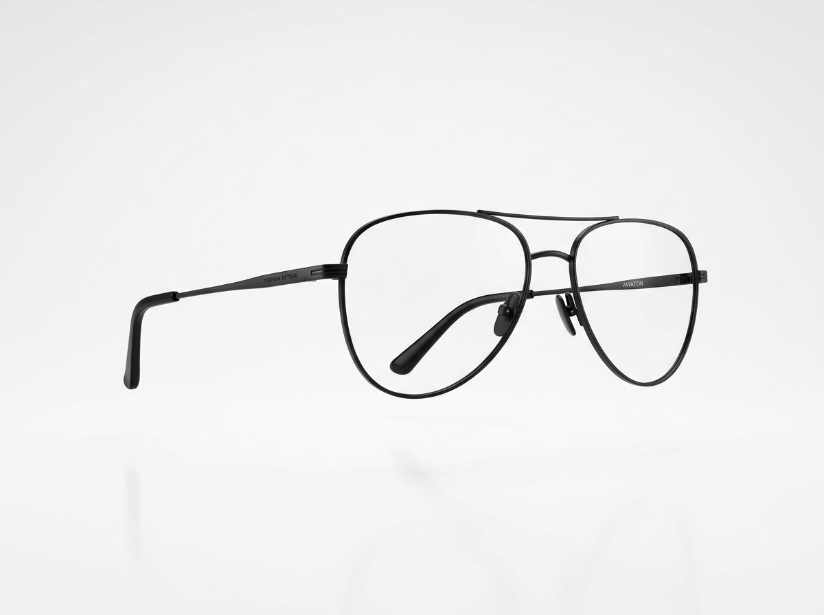 Premium black aviator frames